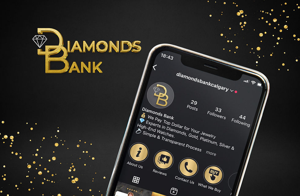 Diamonds Bank social media and advertising campaign artwork