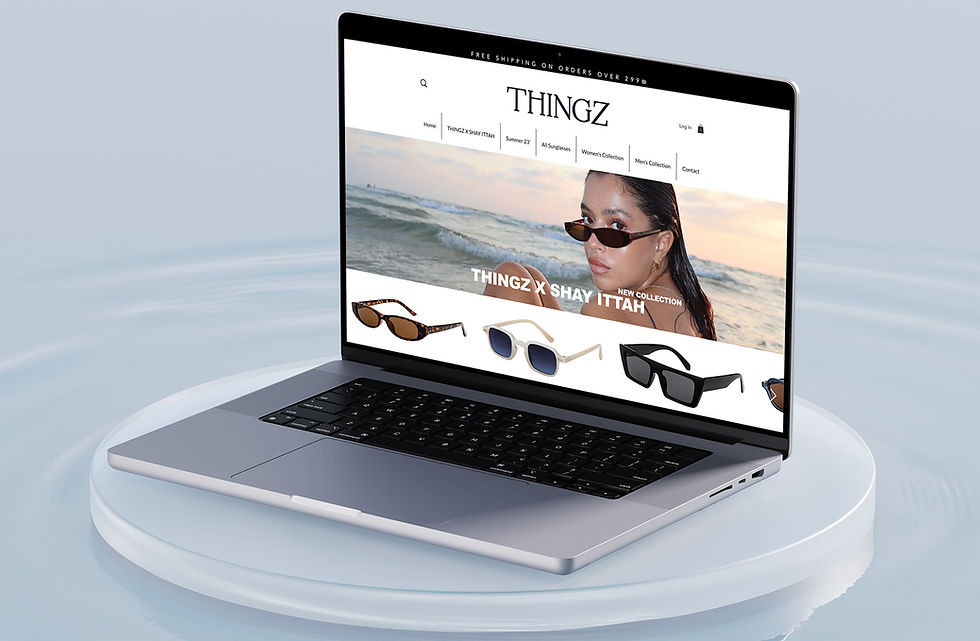 THINGZ sunglasses e-commerce website